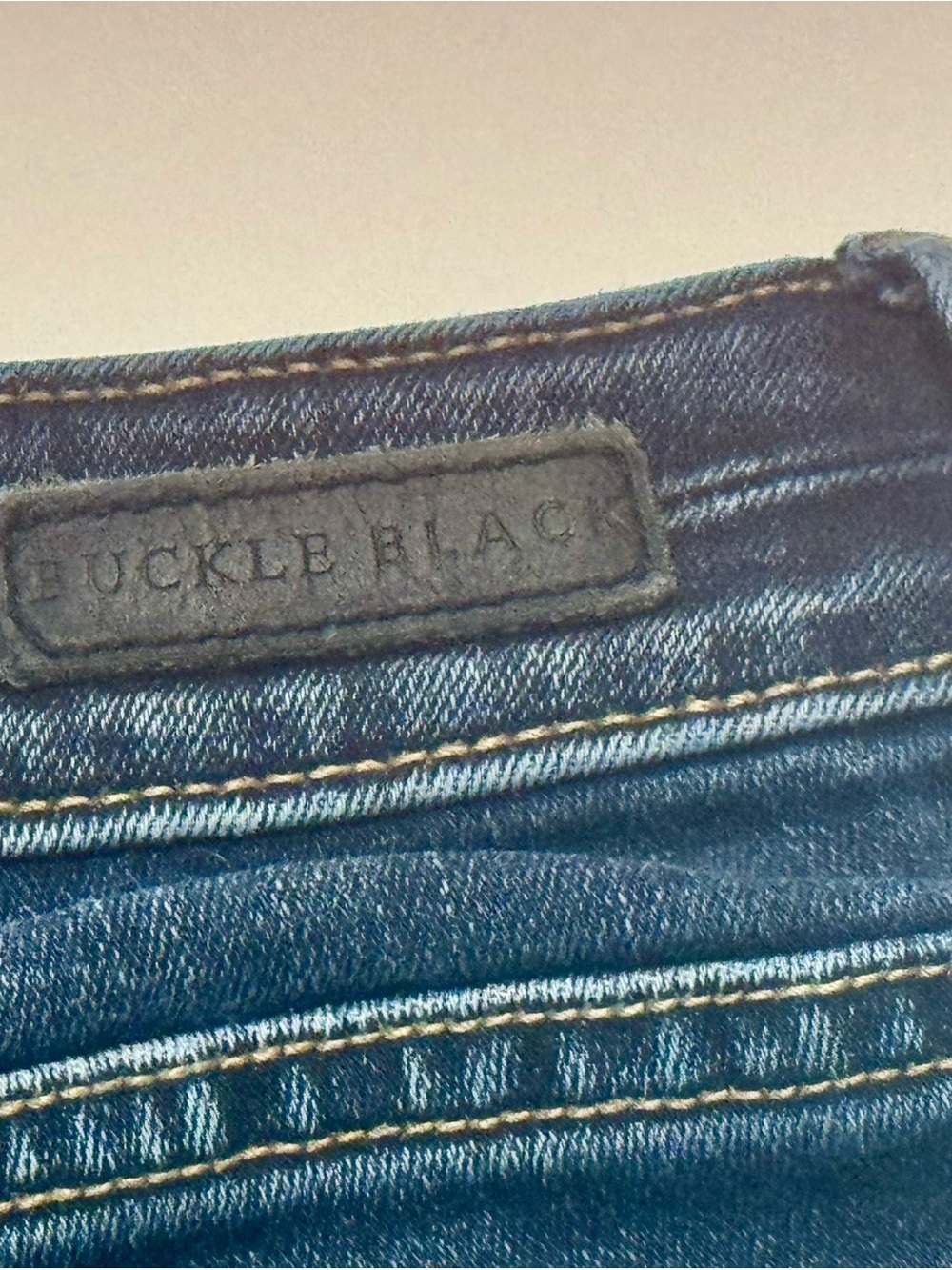 Buckle Black Super Flare Jeans Women’s 27x32 Dark Wash Raw Hem Bell Bottom Y2K - Picture 8 of 11